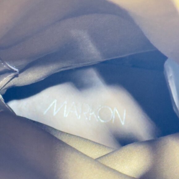 MARKON Women's Tan Leather Knee-High Boots Lace-Up Back Low Heel Size - Picture 9 of 11